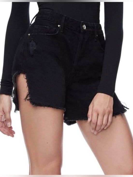 Good American Pants - Good American Bombshell High Rise Cut Off Denim Shorts Size 8/29